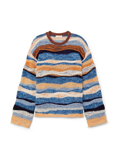 Ulla Johnson Blue striped knit jumper at Collagerie