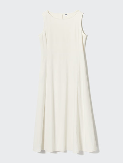 Uniqlo Ultra-stretch AIRism sleeveless dress in off-white at Collagerie