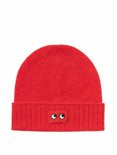 Uniqlo X Anya Hindmarch 100% cashmere knit beanie in red at Collagerie