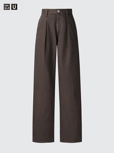 Uniqlo Denim pleated pants at Collagerie