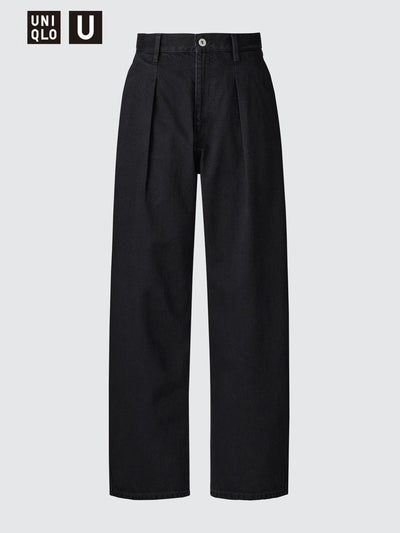 Uniqlo Denim pleated trousers at Collagerie