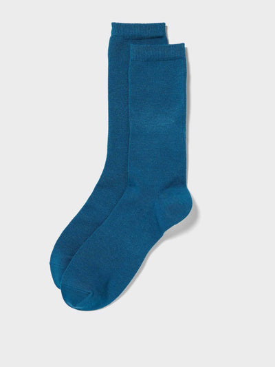 Uniqlo Heattech blue thermal socks at Collagerie
