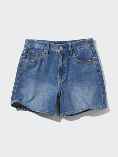 Uniqlo High rise baggy denim shorts at Collagerie