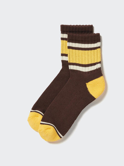 Uniqlo Brown and yellow stripe socks at Collagerie