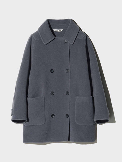 Uniqlo Wool blend half coat at Collagerie