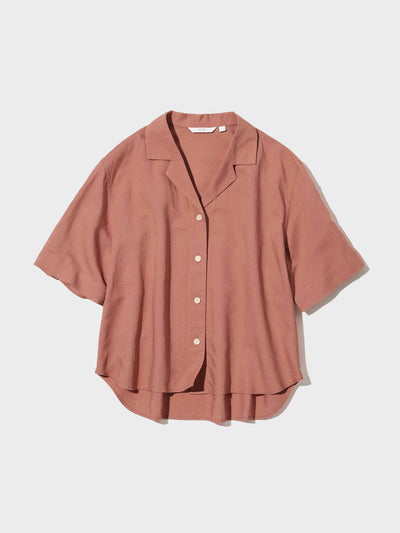 Uniqlo Linen blend short-sleeved shirt at Collagerie
