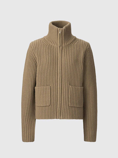 Uniqlo Lambswool blend full-zip jacket at Collagerie