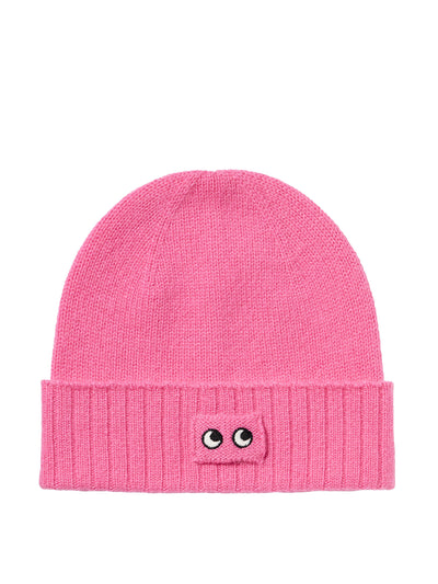 Uniqlo X Anya Hindmarch 100% cashmere knit beanie in pink at Collagerie