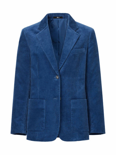 Uniqlo : C Blue corduroy blazer jacket at Collagerie