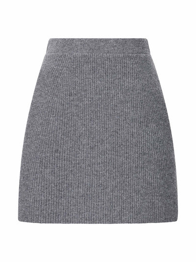 Uniqlo : C Grey lambswool mini skirt at Collagerie