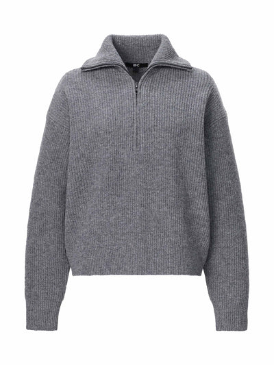 Uniqlo : C Grey half-zipped jumper at Collagerie