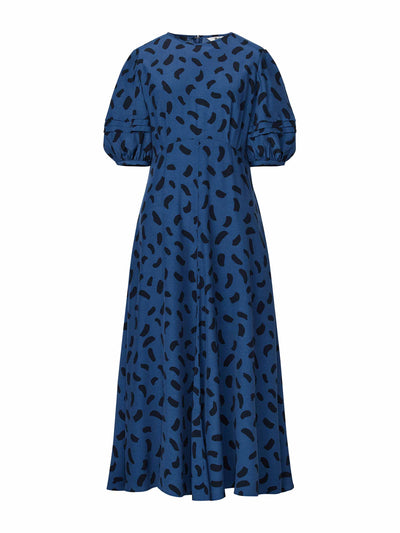 Uniqlo : C Blue balloon-sleeve dress at Collagerie