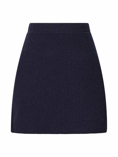 Uniqlo : C Navy lambswool mini skirt at Collagerie