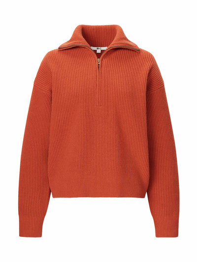 Uniqlo : C Orange half-zipped jumper at Collagerie