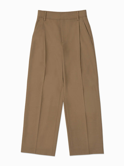 Maria McManus Toffee mid rise pleat front trouser at Collagerie