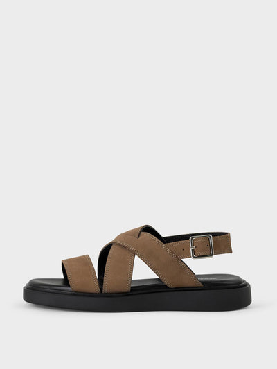 Vagabond Connie sandals in Brown Nubuck at Collagerie