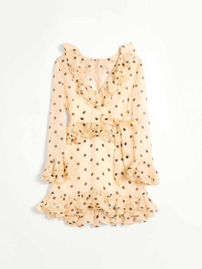 Valentino Short dress in organza with polka dot print at Collagerie