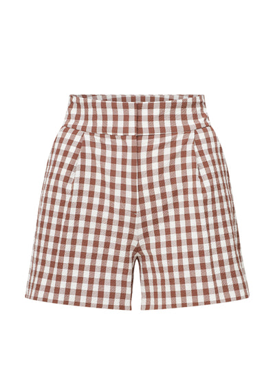 Veronica Beard Haina gingham seersucker shorts at Collagerie
