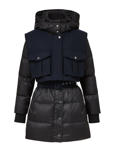 Veronica Beard Jarvis layered puffer coat at Collagerie