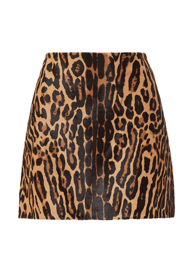 Veronica Beard Ohemia calf hair mini skirt at Collagerie