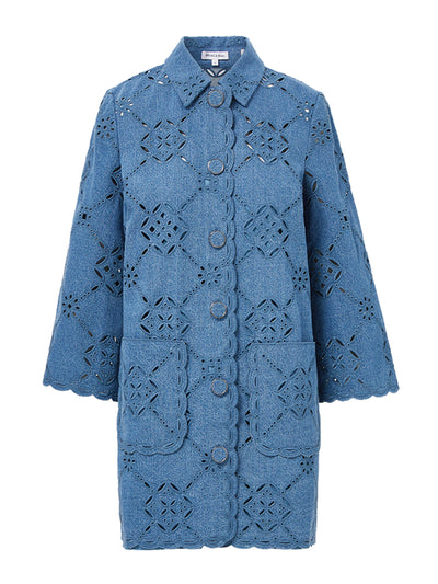 Veronica Beard Erilyn eyelet shirtdress at Collagerie
