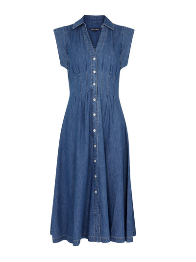 Veronica Beard Ruben cotton chambray shirtdress at Collagerie