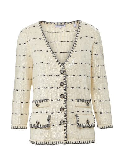 Veronica Beard Ceriani sequined knit jacket at Collagerie
