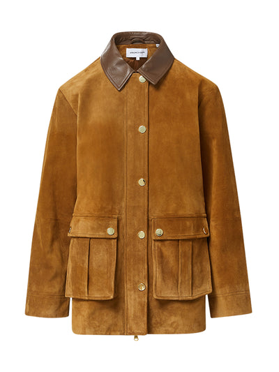 Veronica Beard Suz suede dickey chore coat at Collagerie