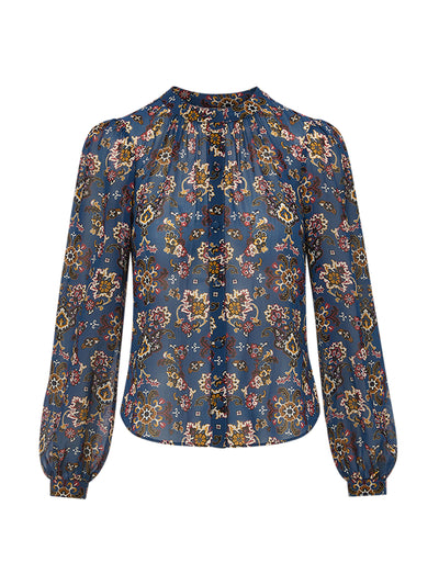 Veronica Beard Ashlynn silk top at Collagerie