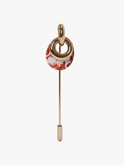 Victoria Beckham Exclusive resin charm brooch in light gold-orange at Collagerie