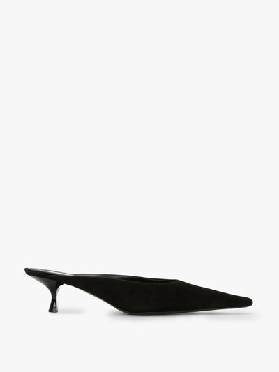 Victoria Beckham Sloan mule in black suede at Collagerie