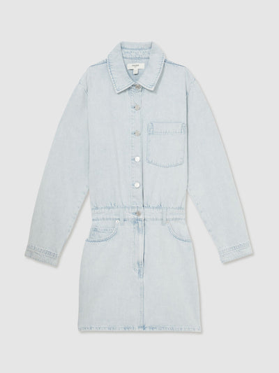 Reiss Vienna denim mini dress in indigo at Collagerie