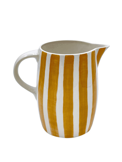 Villa Bologna Yellow Stripes water jug at Collagerie