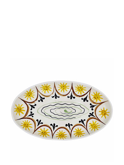 Villa Bologna Collagerie x Villa Bologna Pottery large scalloped oval platter at Collagerie
