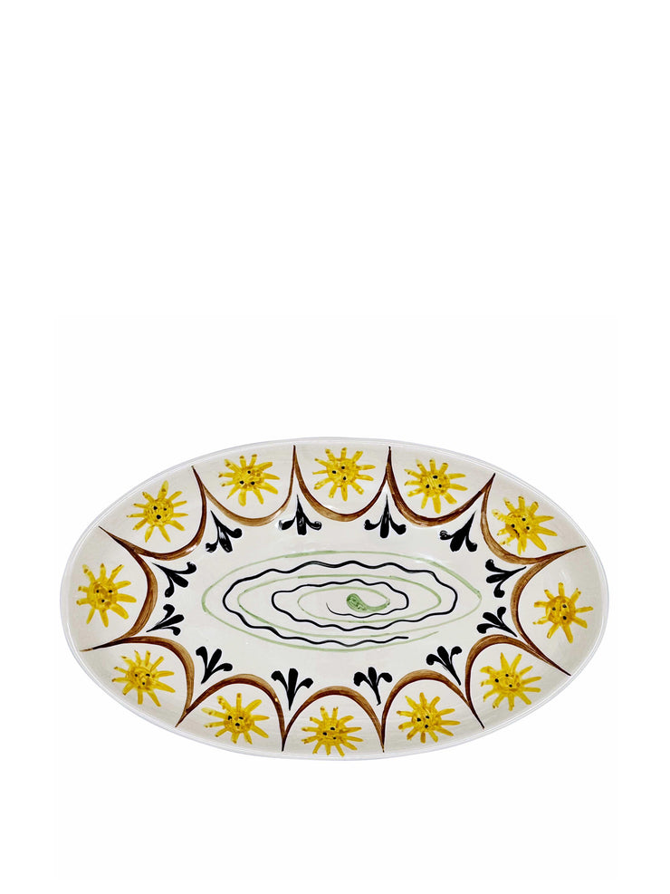 Collagerie x Villa Bologna Pottery large scalloped oval platter Interiors Villa Bologna    - Collagerie