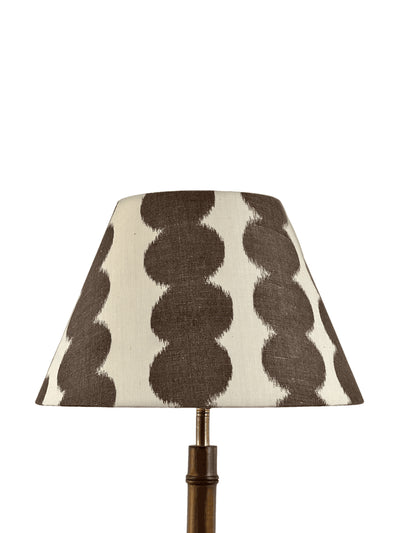 Village London Schumacher brown lamp shade at Collagerie