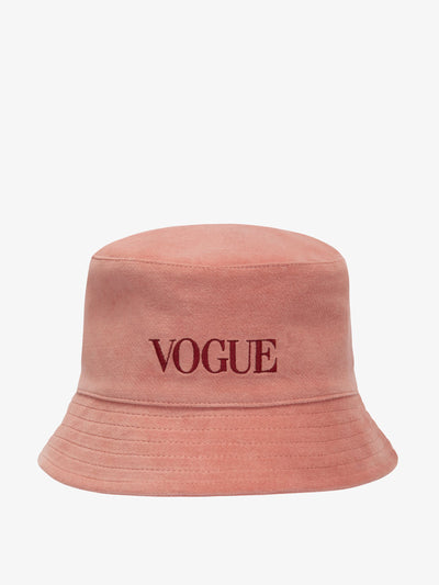 Vogue Velvet bucket hat in Ash Rose at Collagerie