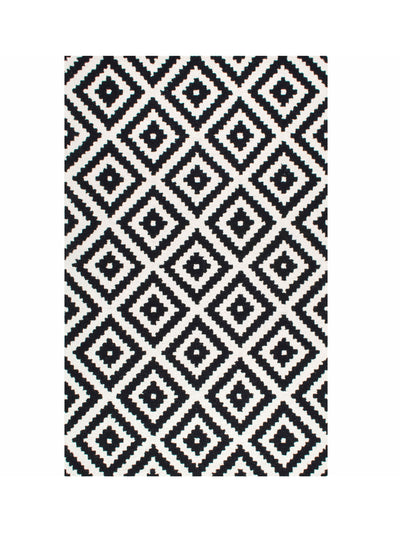 Hykkon Drubin hand tufted wool black rug at Collagerie