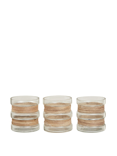 Premier Housewares Kuta natural tealight holders (set of 3) at Collagerie