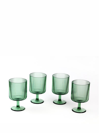 Wayfair Green wine glasses (set of 4) at Collagerie