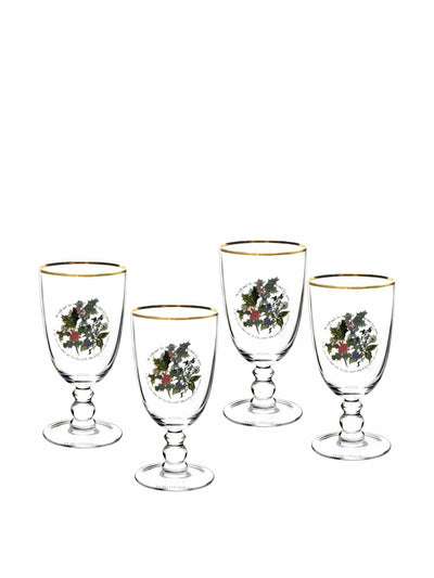 Portmeirion The Holly and the Ivy goblets (set of 4) at Collagerie