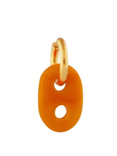 Sandralexandra Mariner link orange glass earring at Collagerie