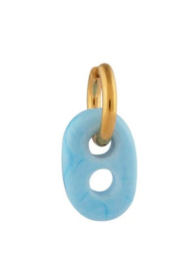 Sandralexandra Mariner link pastel blue glass earring at Collagerie