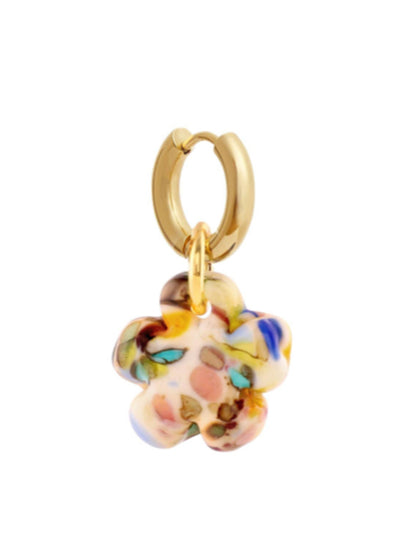 Sandralexandra Multicolour glass clover earring at Collagerie