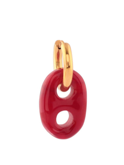 Sandralexandra Mariner link red glass earring at Collagerie