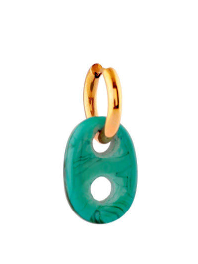 Sandralexandra Mariner link turquoise glass earring at Collagerie