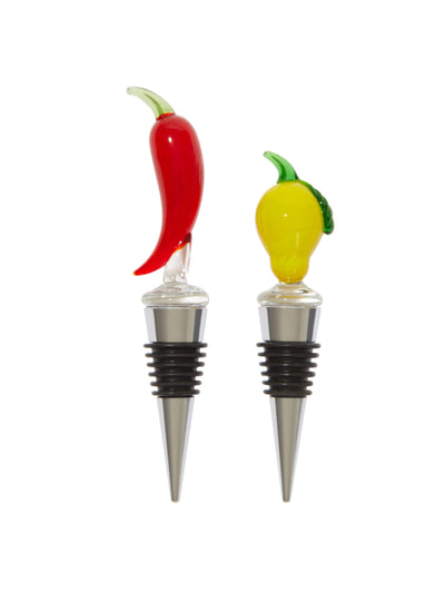 Sandralexandra Bottle Stoppers Lemon & Chilli, set of 2 at Collagerie