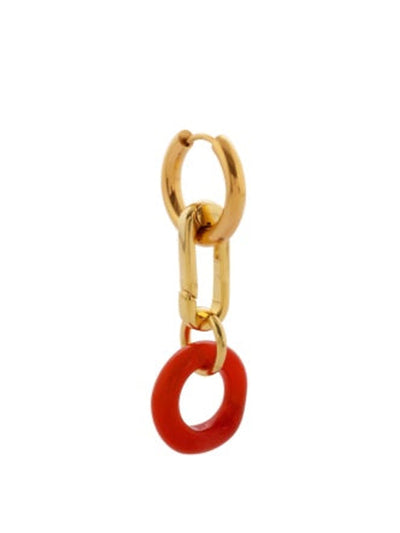 Sandralexandra Toggle link coral earring at Collagerie