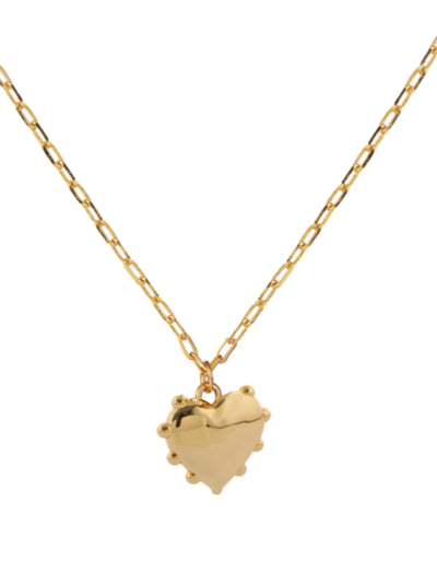 Sandralexandra Gold Milagros heart link chain necklace at Collagerie