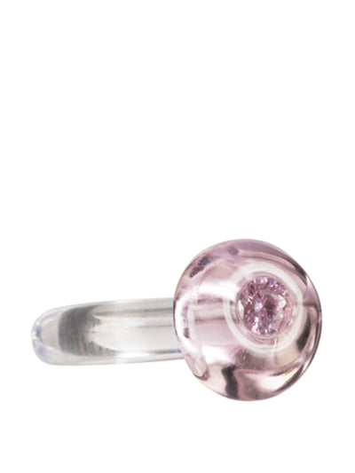 Sandralexandra Zirconite pink glass ring at Collagerie